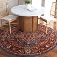 thumbnail image 2 of SAFAVIEH Kashan Pema Oriental Area Rug, Blue/Red, 5'1" x 5'1" Round, 2 of 8