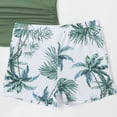 thumbnail image 2 of LIIPEE Girls Swimsuit Sets Casual Summer Solid Color Square Neck Adjustable Spaghetti Strap Pleated Tops Tropical Graphic Shorts Two Piece Set Kids Fashion Backless Swimsuits,Multicolour,11-12 Years, 2 of 9