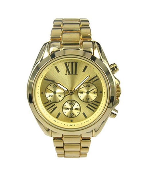 Time and Tru Women's Round Gold Tone Bracelet Watch