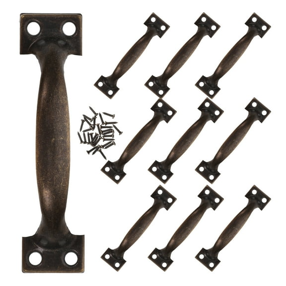 10PCS Pull Handles Vintage Barn Door Handles Metal Gate Pull Handle Cabinet Handles for Drawer Dresser Cupboard Closet 4 Inch