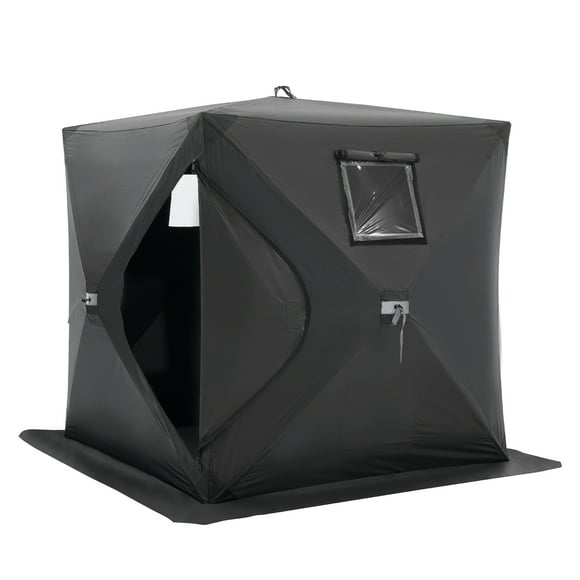 VEVOR Ice Fishing Tent, 1-2 Person Ourdoor Portable Ice Shelter, Pop-Up Ice Fishing Shanty Tent