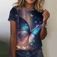 thumbnail image 4 of Camiseta con estampado de mariposa en 3D para mujer, camiseta de manga corta con cuello redondo, camisetas de lujo para mujer, ropa Y2k de gran tamaño para niñas 2024, 4 of 4