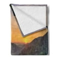 thumbnail image 2 of Appalachian Soft Flannel Fleece Throw Blanket, Sunset Panoramic Photo from Newfound Gap in the Smoky Mountains Print, Cozy Plush for Indoor and Outdoor Use, 50" x 60", Multicolor, by Ambesonne, 2 of 5
