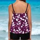 thumbnail image 3 of Trajes de baño tankini para mujer Trajes de baño de dos piezas con espalda de tiras y estampado conservador para mujer Traje de baño de dos piezas para mujer, 3 of 3