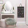 thumbnail image 2 of Hanging Jewellery Organiser Earring Storage Hanging Bag Wall Mounted Jewellery Hanging Bag Necklace Ring Storage Bag (Black) One Size Black, 2 of 4