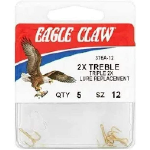 Eagle Claw 376 Gold 2X Treble Hook 