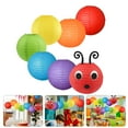 thumbnail image 6 of Sylvtty 7 Pcs Caterpillar Paper Lanterns Caterpillar Themed Birthday Party Decoration with Eyes Mouth for School Classroom Ceiling Hanging Decor, 6 of 6