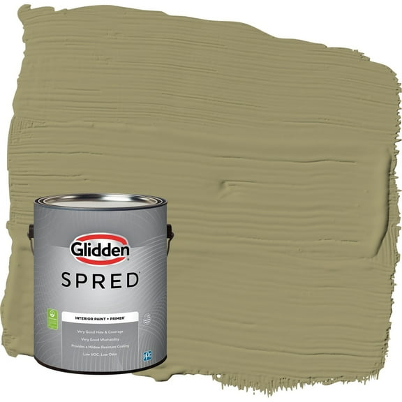 Glidden Spred Sweet Annie / Green Flat Interior Paint with Primer, 1 Gallon