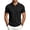 Black, variant on EANJE Polo Shirts for Men Waffle Short Sleeve Golf Shirts Casual 3 Buttons Solid Color Collared T Shirts Tops Light Blue M
