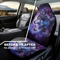 thumbnail image 4 of Uorisanigo Purple Wolf Car Seat Covers Waterproof Front Seat Covers Easy Installation Stretch Polyester Fabric Cover Protection Interior Accessories Universal Fit Most Cars,SUV, Trucks, 4 of 7