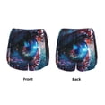 thumbnail image 5 of Lsque Modern Colorful Eyes Printed Women's Running Shorts with Liner Pockets,Elastic Quick Dry Workout Athletic Gym Yoga Shorts,Womens High Waist Shorts-, 5 of 9