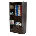 thumbnail image 3 of Inval 3-Door Wardrobe, Espresso Wood, 3 of 4