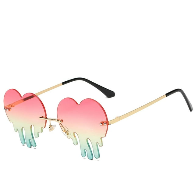 Gafas de forma ón a la moda sin montura para mujer jinwen Gafas de sol