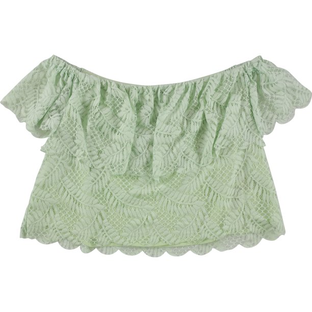 Blusa Bandeau de Encaje GUESS Sasha para Mujer Verde Grande