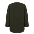 thumbnail image 4 of Women's Double Sided Fleece Jacket, Button Up Plush Coat, Soft Long Sleeve Cardigan, Cozy Winter Outerwear, Casual Fall Fashion, Functional Pocket Design, 2025 Trendy Style Army Green M, 4 of 8