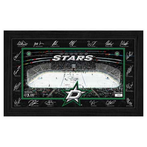 Highland Mint  Dallas Stars Limited Edition 2025 Facsimile Signature Rink Framed Photograph