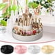thumbnail image 1 of Estante Organizador de maquillaje giratorio negro con portabrochas, caja de almacenamiento de cosméticos de escritorio de 2 niveles y plato giratorio (1 unidad) JASKFLY, 1 of 7