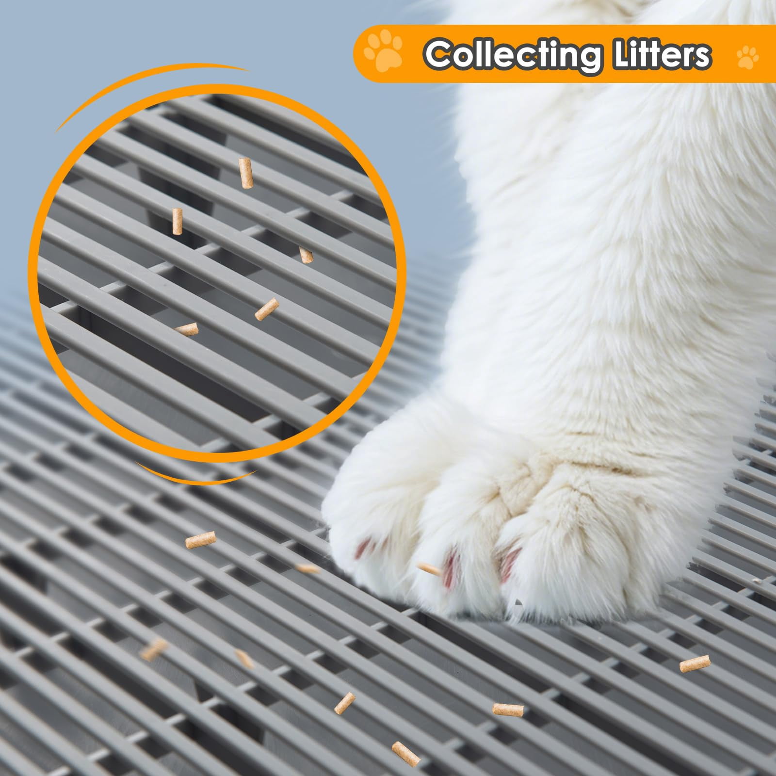 Litter Catching Step For Cat Box  Trap Stool Automatic Self Cleaning Collection Stairs Catcher Ramp Old Geriatric Senior Or Kitten