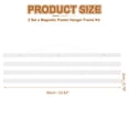 thumbnail image 2 of Uxcell 2 Set Magnetic Poster Hanger Frame, 23.62 inch Wide Hanging Kit, White, 2 of 6