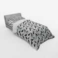 thumbnail image 2 of Ambesonne Birds Bedding Set 3 Pcs, Northern Mockingbirds, Twin, Grey Black White, 2 of 2