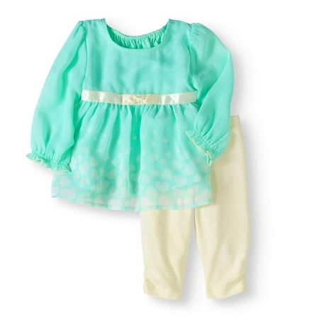 Ht Nbg Heart Print Chiffon Set