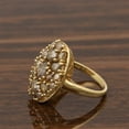 thumbnail image 2 of 3.25 Ct Rose Cut Champagne Diamond 925 Sterling Silver Gold Plated Women Valentines Day Gifts Ring, 2 of 6
