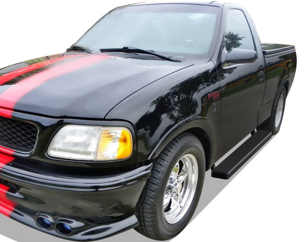 APS Running Boards 6-inch Matte Black Compatible with Ford F150 F250LD 1997-2003 Regular Cab (Include 04 Heritage)(Not for Lightning Model) (Nerf Bars Side Steps Side Bars)