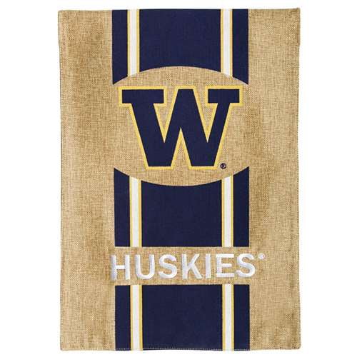 Washington Huskies Burlap Flag - 12.5" x 18"