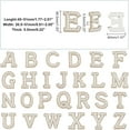 thumbnail image 3 of 1box 26pcs Chenille Letter Patches A-Z Iron On Letter Patches 5.5mm Pearl Rhinestone Letter Patches Self-Adhesive Clothing Patches for Bachelorette Party Wedding Clothing DIY Craft Hat Bags, 3 of 7