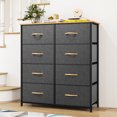 thumbnail image 3 of Uforic 8 Drawer Dressers,Chest of Drawers Fabric Storage Dressers for Bedroom Living Room Dark Gray, 3 of 7