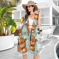 thumbnail image 5 of Beach Vacation Clothes Kimono Cardigan Loose Swimsuit Cover Up for Women Yak Cow and Daisies S, 5 of 6