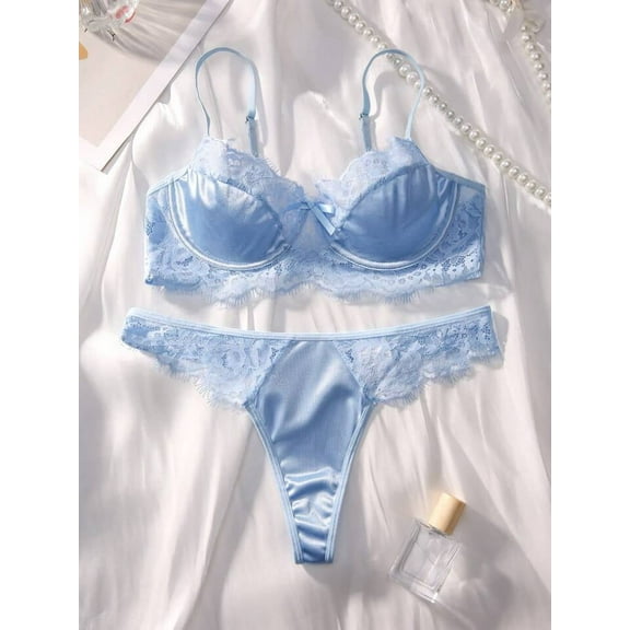 Blue Lingerie Silk Set Classy