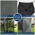 thumbnail image 3 of HOTEEL 12x12 Pop-up Gazebo EZ Set-up Camping Canopy Tent with 6 Mosquito Nettings, Sidewalls, Wind Panels for Shade and Rain for Lawn, Garden, Backyard & Deck, Gray, 3 of 12