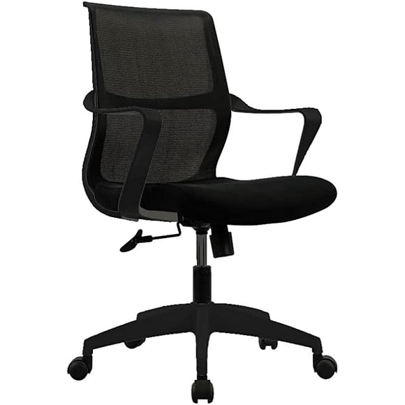 Silla Star90 N Grupo Microtec Oficina SemiEjecutiva Secretarial Baja Malla Mesh Moderna Ajustable Elegante Hogar Escritorio Ergonomica Estructura Negro Grupo Microtec AB-90 Negro Star90 N