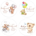 thumbnail image 2 of Pegatina de oso personalizada para Baby Shower, etiqueta de bautismo de cumpleaños para niña y niño, temática de oso personalizada, género Neutral, 2 of 4