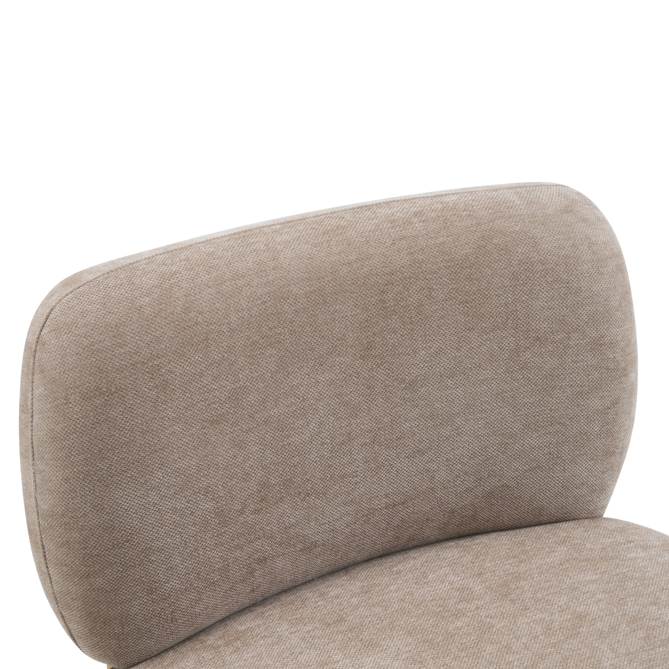 Christopher Knight Home Modern Upholstered Armless Accent Chair with Wood Legs, Wide Seat, Light Brown