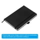 thumbnail image 3 of Uxcell A5 Cuaderno de notas de tapa dura con líneas de 160 páginas, papel grueso de 80 g/m² con lazo para bolígrafo, negro, 3 of 7