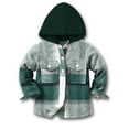 thumbnail image 2 of Godderr Toddler Boys Hooded Shirt Kids Newborn Plaid Shirt Button Down Shirt Long Sleeve Cotton Top Jacket Fall Winter Clothes for 6M-9Y, 2 of 5