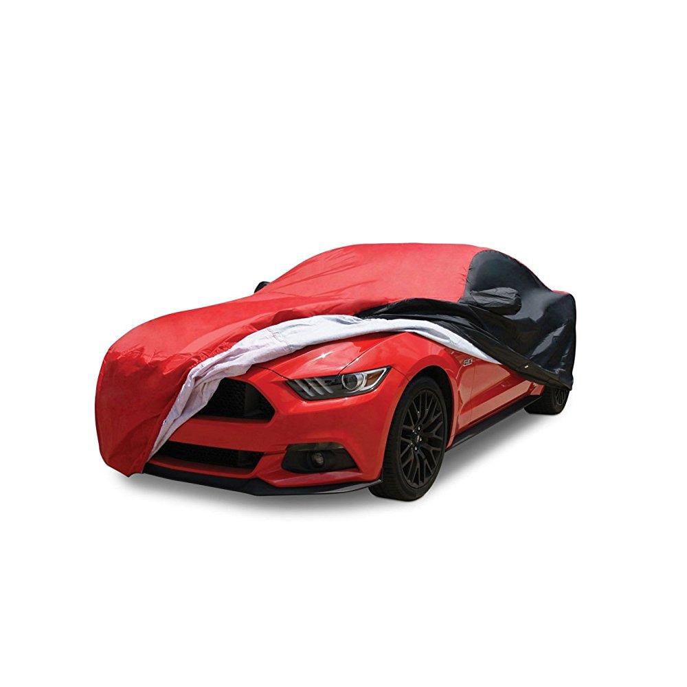 20152017 mustang ultraguard two tone car cover (red/black)
