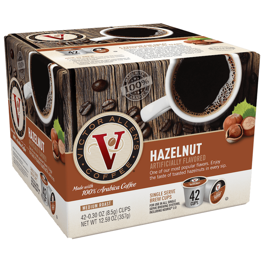 Victor Allen's Coffee Hazelnut, Medium Roast, Single Serve Coffee Pods