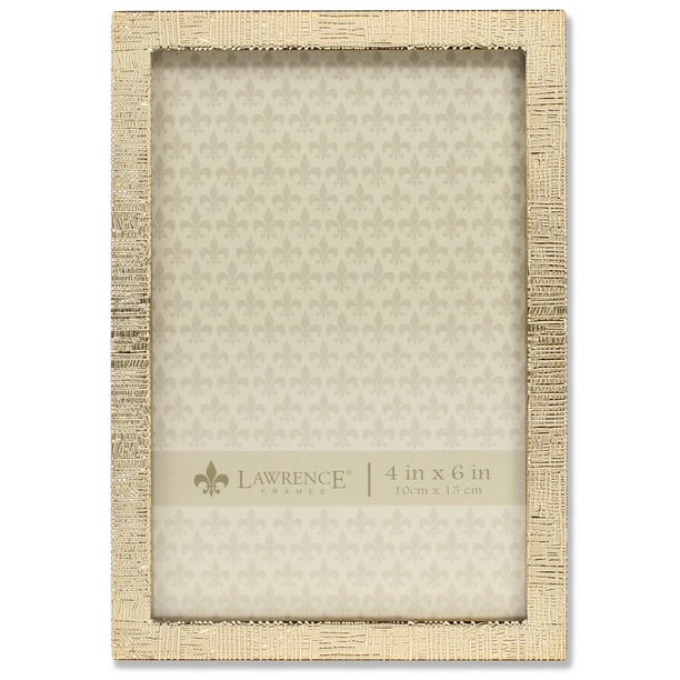 4x6 Gold Metal Picture Frame with Linen Pattern