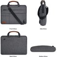 thumbnail image 2 of DOMISO 15 Inch Multi-Functional Laptop Sleeve Business Briefcase Messenger Bag with USB Charging Port for 15.6", 2 of 5