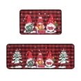 thumbnail image 2 of AJKSFHIU Christmas Kitchen Mats, Merry Christmas Kitchen Rugs Set of 2,Red Black Buffalo Plaid Christmas Kitchen Decor, Gnome Truck Xmas Decorations for Floor,Bathroom,Living Room,Doorway, 2 of 9