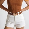 thumbnail image 2 of WHIPPY Women's Leather Belt for Jeans Dresses Pants Ladies Automatic Buckle Ratchet Belts Black, 2 of 6