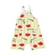 thumbnail image 5 of Odeerbi 5-13 Años Niñas Traje de Verano Plaid Fresa Impresión Camisola Romper Respirable Cómodo Suspender Overalls Bib Total Shorts Con Bolsillos, 5 of 5