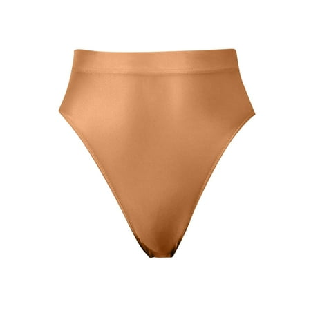 

Larisalt Thongs For Women Women s Beyond Comfort Hi Cut Panties Coffee L