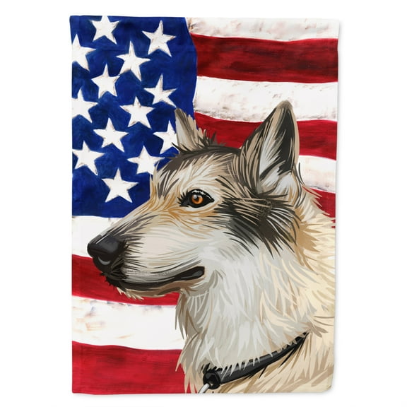 Carolines Treasures CK6682CHF Saarloos Wolfdog Dog American Canvas House Size Outdoor-Flags, Multicolor
