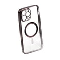 thumbnail image 2 of Funda protectora magnética Nikou para iPhone 13 Pro Max TPU a prueba de golpes Marco negro transparente, 2 of 10