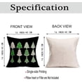 thumbnail image 5 of Christmas Pillow Covers 16x16 Inch Christmas Tree Decoration Pillows Farmhouse Pillow Covers Set of 4 Cotton Linen Xmas Trees Pillow Case Indoor Holiday Cushion Cover for Sofa Couch, 5 of 6