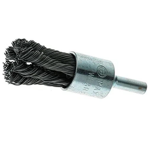 3/4" Wire Knot End Brush Carbon Steel With 1/4" Shank For Die Grinder Or Drill